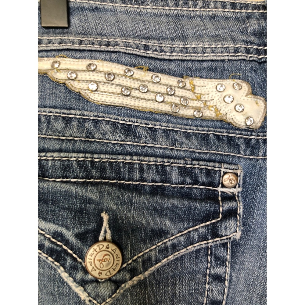 Adiktd Jeans Women's‎ Size 6 Blue Bootcut Embellished Pockets Western Cowgirl - Picture 9 of 15
